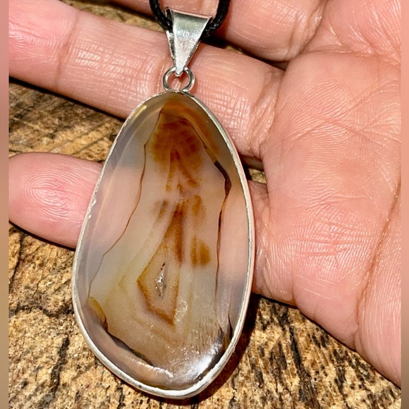 Montana Fire Agate Pendant 2” - Picture 2 of 5